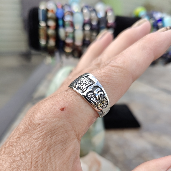 Sterling Silver Dragon Ring, size 11 - Picture 4 of 9